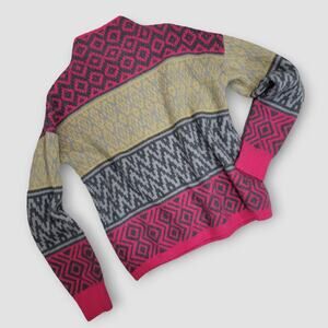 Artisan NY Sweater Womens Size Large Multicolor Geometric Long Sleeve Mo…